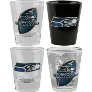  Seattle Seahawks 3D Logo Shot Glass Set