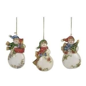  Club Pack of 12 Cloisonne Snowmen Christmas Ornaments to 