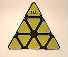 US Seller  QJ pyraminx Speedcube Black Sticker Twisty Puzzle /Extra 