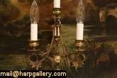   marble candelabra were electrified many years ago the black and green