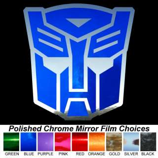 This is a silhouette type decal featuring one top color in Chrome 