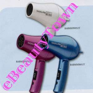 Babyliss Pro Mighty Mini Travel Dryer WHITE Dual Voltag  