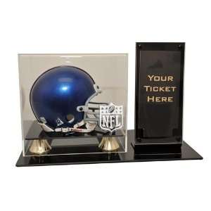  NFL Logo Mini Helmet and Ticket Display Case Sports 
