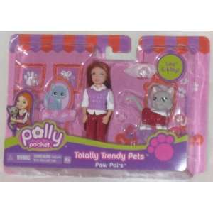   Polly Pocket Totally Trendy Pets Paw Pairs Lea & Kitty Toys & Games