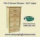 mini 5 drawer dresser 24 5 cedar rustic log furniture