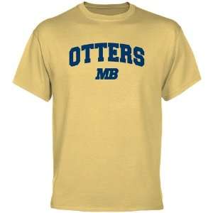  NCAA Cal State Monterey Bay Otters Light Gold Logo Arch T 