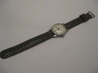LARGE WWII 1938 LONGINES STAINLESS HACK SWEEP MILITARY PILOT WATCH 