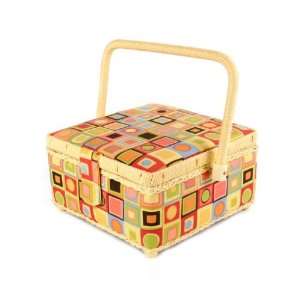  Small Square Sewing Box Squares Yellow By The Each Arts 