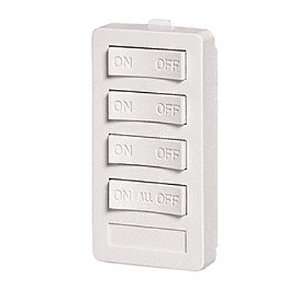  X 10 Pro 4 Button Keypad with All ON/OFF, White   Model 