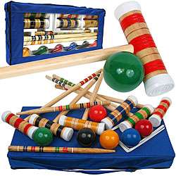 Professional Complete Croquet Set & Carrying Case  