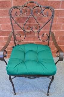   Green 19.5 Outdoor Patio Tufted Contoured Chair Cushions  