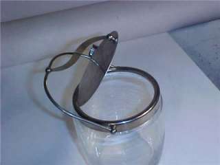 Vintage SASAKI Etched Glass Ice Bucket Hinged Lid 50s 6  