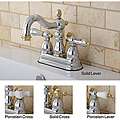 Victorian High Spout Chrome/ Polished Brass Bathroom Faucet 