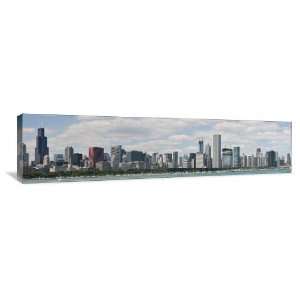  Chicago Skyline   Gallery Wrapped Canvas   Museum Quality 