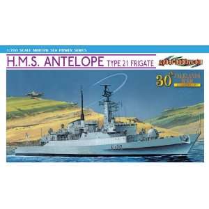    1/700 HMS Antelope Type 21 Frigate, Falklands War Toys & Games