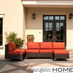   HOME Napa Springs Red Tulip 4 Piece Indoor/Outdoor Wicker Furniture