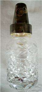 VINTAGE WATERFORD CRYSTAL WITH SILVER PLATE BABY BOTTLE  