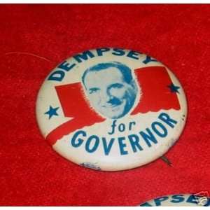  campaign pin back pinback badge button DEMPSEY 1 
