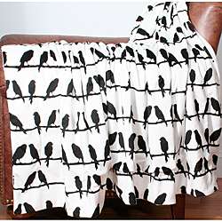 Birds on a Wire Printed Throw  