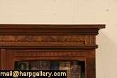 Eastlake Victorian Cylinder Roll Top Desk & Bookcase  