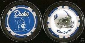 POKER CHIP CARD GUARD COLLEGE NCAA DUKE BLUE DEVILS  