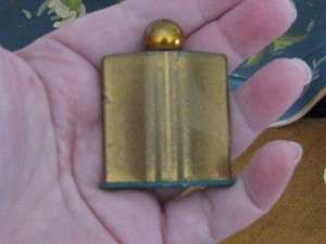 Vintage Small Gold Metal EMERAUDE *EMPTY* Perfume Bottle by Coty 
