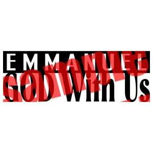  EMMANUEL GOD WITH US CHRISTIAN WHITE VINYL DECAL STICKER 