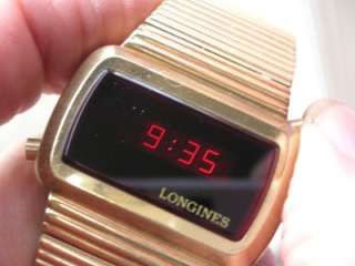   mans vintage Longines led 14k goldplated watch from 1977  