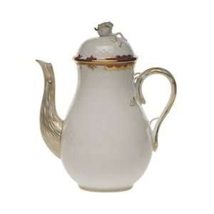   Herend Princess Victoria Pink Coffee Pot With Rose