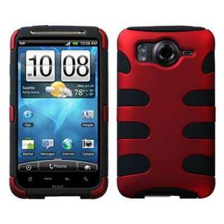 For HTC Inspire 4G Red/Black Hard/Soft Phone Case Cover+LCD Screen 