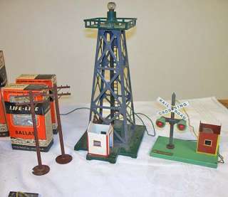 23 Old American Flyer Gilbert railroad toy stock yard transformer 