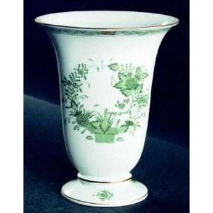 Herend Chinese Bouquet Green (Av) Oval Vase, Fine China Dinnerware 