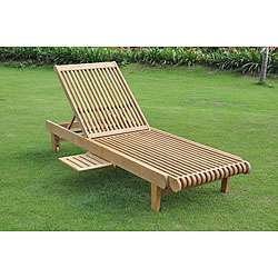 Kokomo Teak Sunlounger with Pull out Tray  