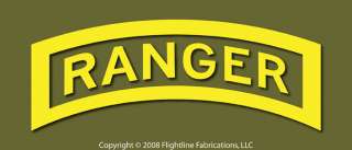 US Army Ranger Tab Large 21 Vinyl Window Decal Sticker  