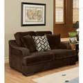 Kailer Chocolate Suede Loveseat Today 