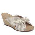 A2 by Aerosoles Womens Taillight Tan Striped Espadrilles