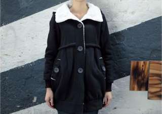 wholesale Winter Korea With Cap Fur Coat Black