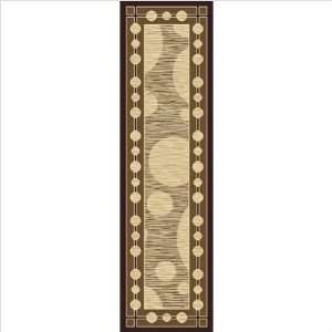   Carved Harrison Amber Chocolate Antique Runner