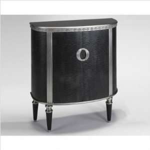    Aura Hand Painted Cabinet in Black R8811 S Furniture & Decor