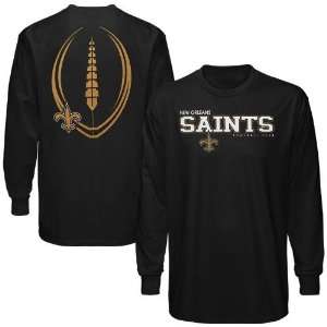  Reebok New Orleans Saints Black Ballistic Long Sleeve T 