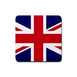 British English Flag Rubber Square Coaster (4 pack)  