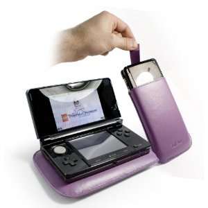   Luv Faux leather Pull Tab case for (Nintendo 3DS) Purple Electronics