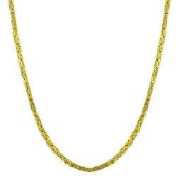 14k Yellow Gold 16 inch Byzantine Necklace  