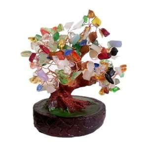  Feng Shui Mixed Colors Gem Stone Money Tree for Feng Shui 
