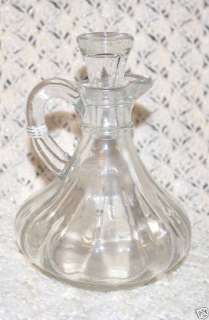 Anchor Hocking Glass Vinegar Oil Cruet & Stopper VTG  