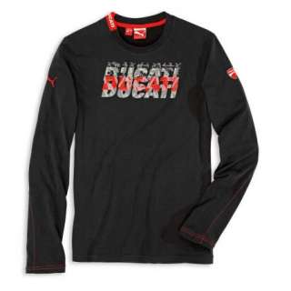 Ducati Puma Graphic 11 Long Sleeve T SHIRT ALL SIZES BLACK  