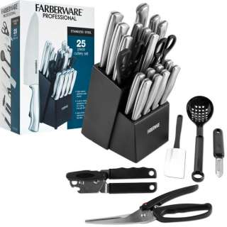   Professional Stainless Steel Cutlery 25 piece Kitchen knife set  