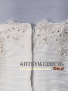 Sequined Applique Surplice Mermaid Wedding Dress/Gown Size2 4 618 