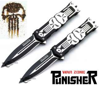    PUNISHER STILETTO SPRING ASSISTED KNIFE Folding Blade Pocket Switch