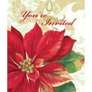  Christmas Poinsettia Party Invitations Health & Personal 